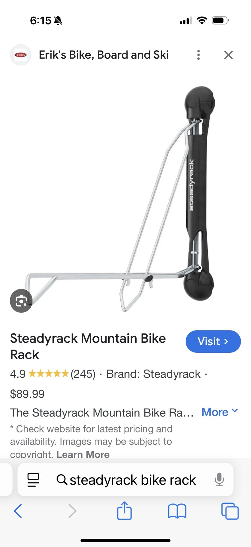 STEADYRACK - Pivoting Wall Storage Bike Rack