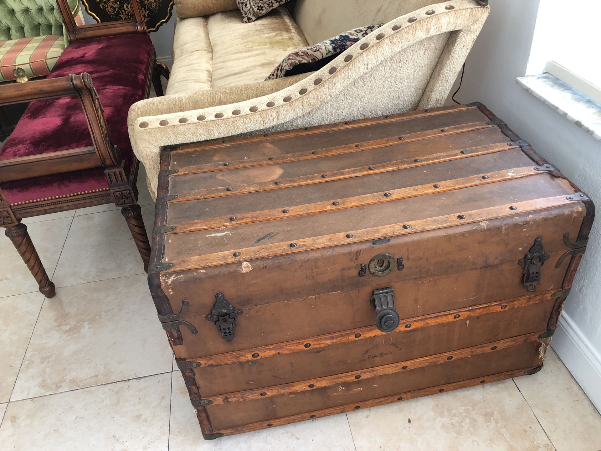 Crouch and Fitzgerald steamer trunk
