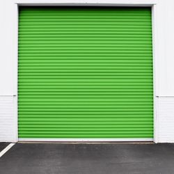 Rollup Door 3 Ft Wide By 7 Tall With The Hardware Ready To Be Instaled. Collor green Like A Picture Shipping Container, Storage