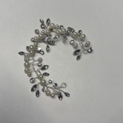 Pearl Bridal Headpiece • Floral Wedding Vine • Wedding Hair Accessory • Bridal Hair Comb • Crystal Hair Comb • Bridal Headpiece • 2459