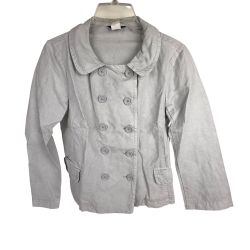 J.Crew Double-Button Front Jacket Cotton-Blend Mandarin Collar Size 4