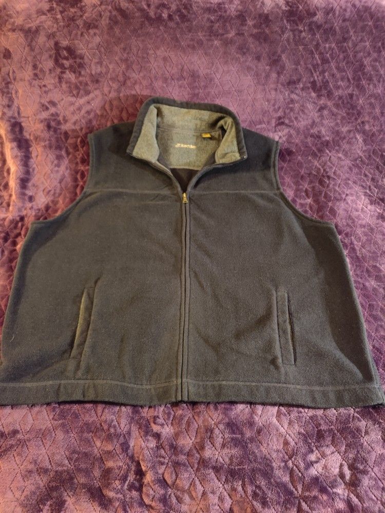 St. John's Bay Fleece Black Men's Jacket 3XL Tall Excellent Cond!