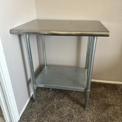Stainless Steel Table – 30”x24”x34.5” with Galvanized Steel Base and Legs