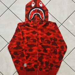 Brand new a bathing ape abc red camo hoodie size: medium includes all authentication pictures and tags
