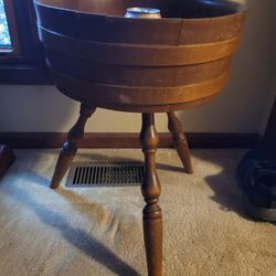 Antique Barrel Side Table