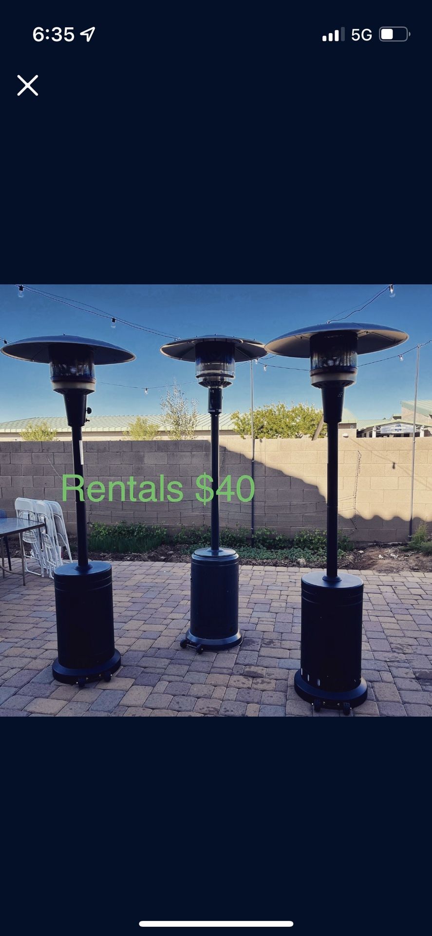 Patio Heater Pickup Delivery