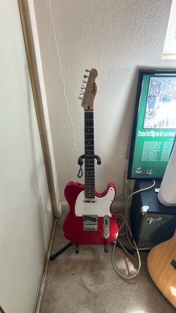 Used Squier Bullet Telecaster Sparkle Red