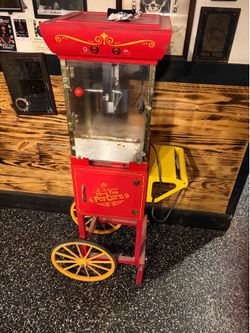 Old fashion movie night popcorn machine