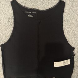 American Eagle Black Crop Top