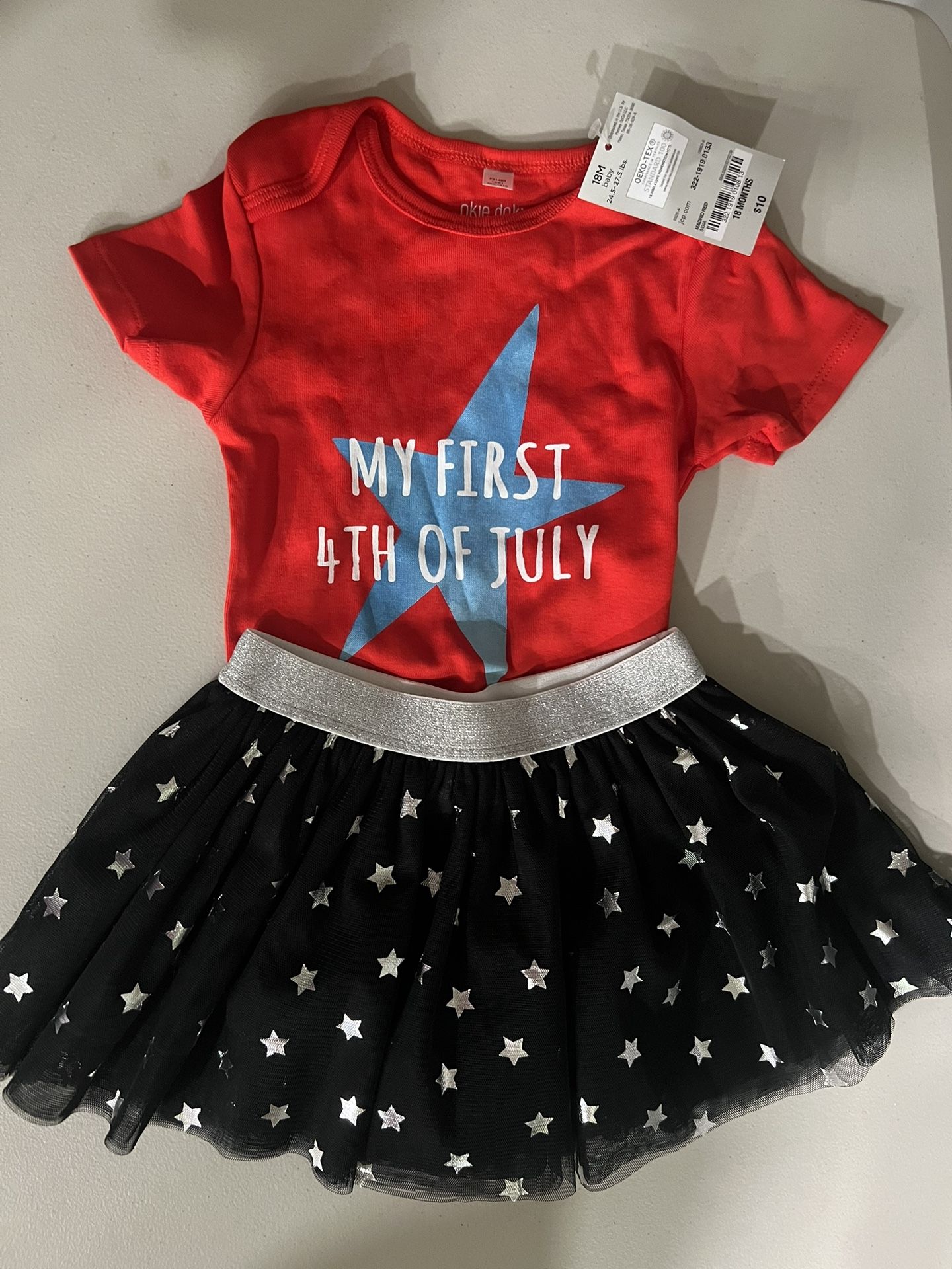 4th of July bodysuit and tutu skirt