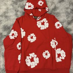 Red Denim Tear Hoodie All Sizes