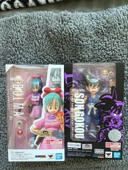 S.H. Figuarts Dragon Ball Bulma & Son Goku Figure Set