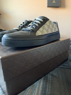 Black tan gucci sneakers