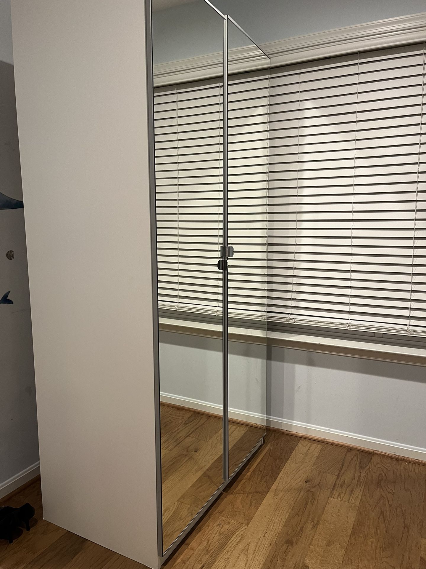 Ikea Wardrobe/ Closet/ Organizer With Mirror Door