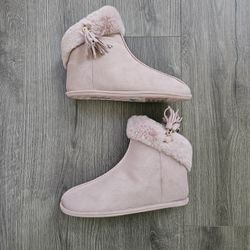 Ted Baker Pink Faux Fur Boots Womend Size 10