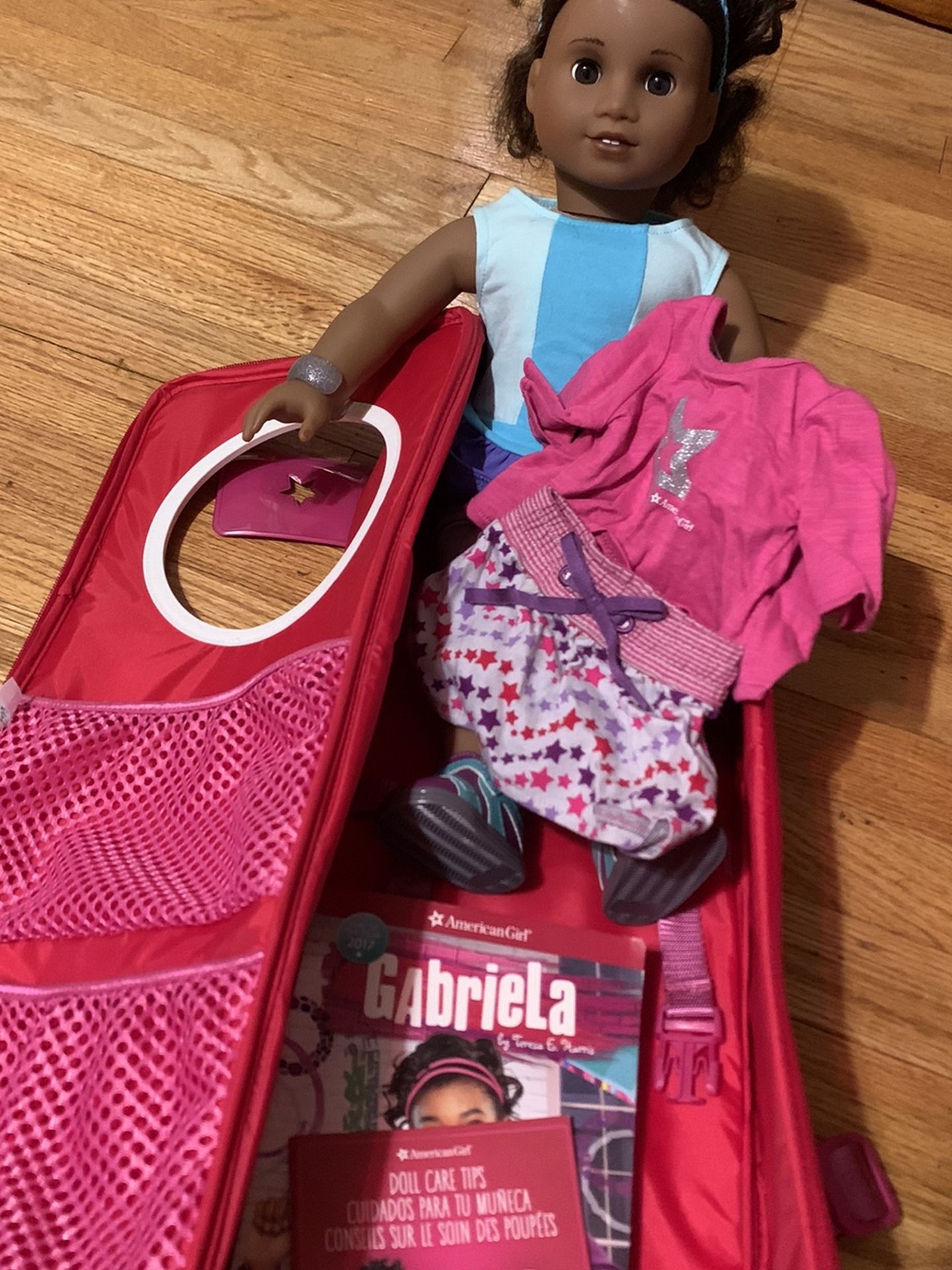 “Gabriela” American Girl Doll w/Backpack Carry Case