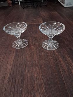 Cut Crystal Coupe Glasses Set of 2
