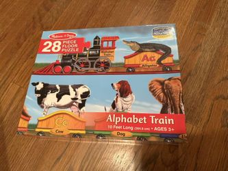 melissa & doug alphabet train floor puzzle