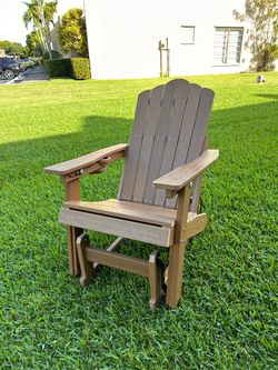Adirondack Glider Chair with Cup Holder