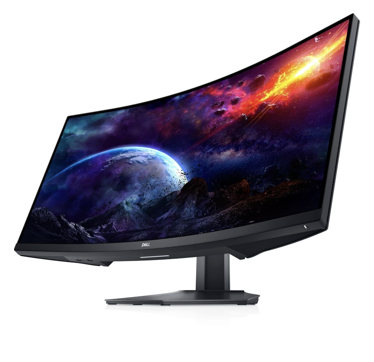 DELL S3422DWG. 4K CURVED GAMING Monitor WQHD, 34 Inch, 1ms Response.144 HZ. ( 3440 X 1440 ) VESA Mount AMD FreeSync. PREMIUM Pro COLOR. 5 X USB