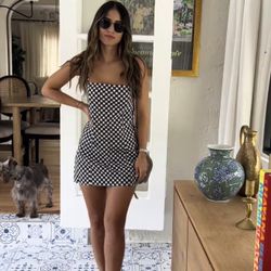 Abercrombie & Fitch gingham mini skort dress 