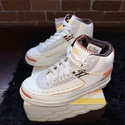 Nike Air Jordan 2 Retro SP x Maison Château Rouge Orange Sail DO5273 180 Size 3Y