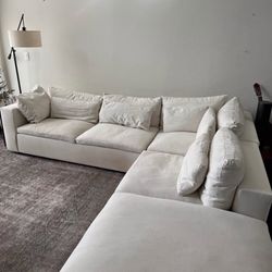 West Elm Harmony Sectional Sofa - white - 4 piece