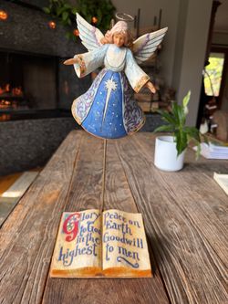 Jim Shore Heartwood Creek "Peace on Earth" Nativity angel  #118943