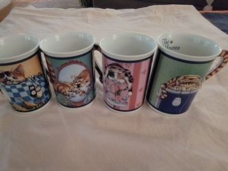 Danbury Mint Cat Comical Mugs