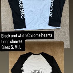 black and white chrome hearts long sleeve