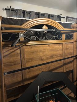 King size bed frame and mattress