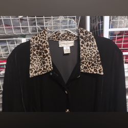 Vintage Betsy Lauren Leopard Velvety Robe Lounger Size 22