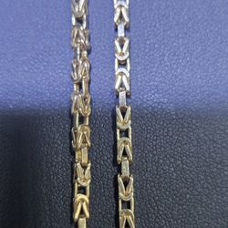 *On Sale* 14kt YG Byzantine Chain. (C-3) 21" 3mm, Solid. ASK FOR RYAN. #(contact info removed)57