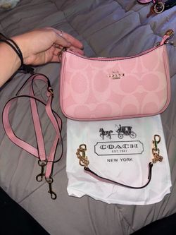 Coach pink Teri shoulder bag w/ detachable straps FREE SHIPPING