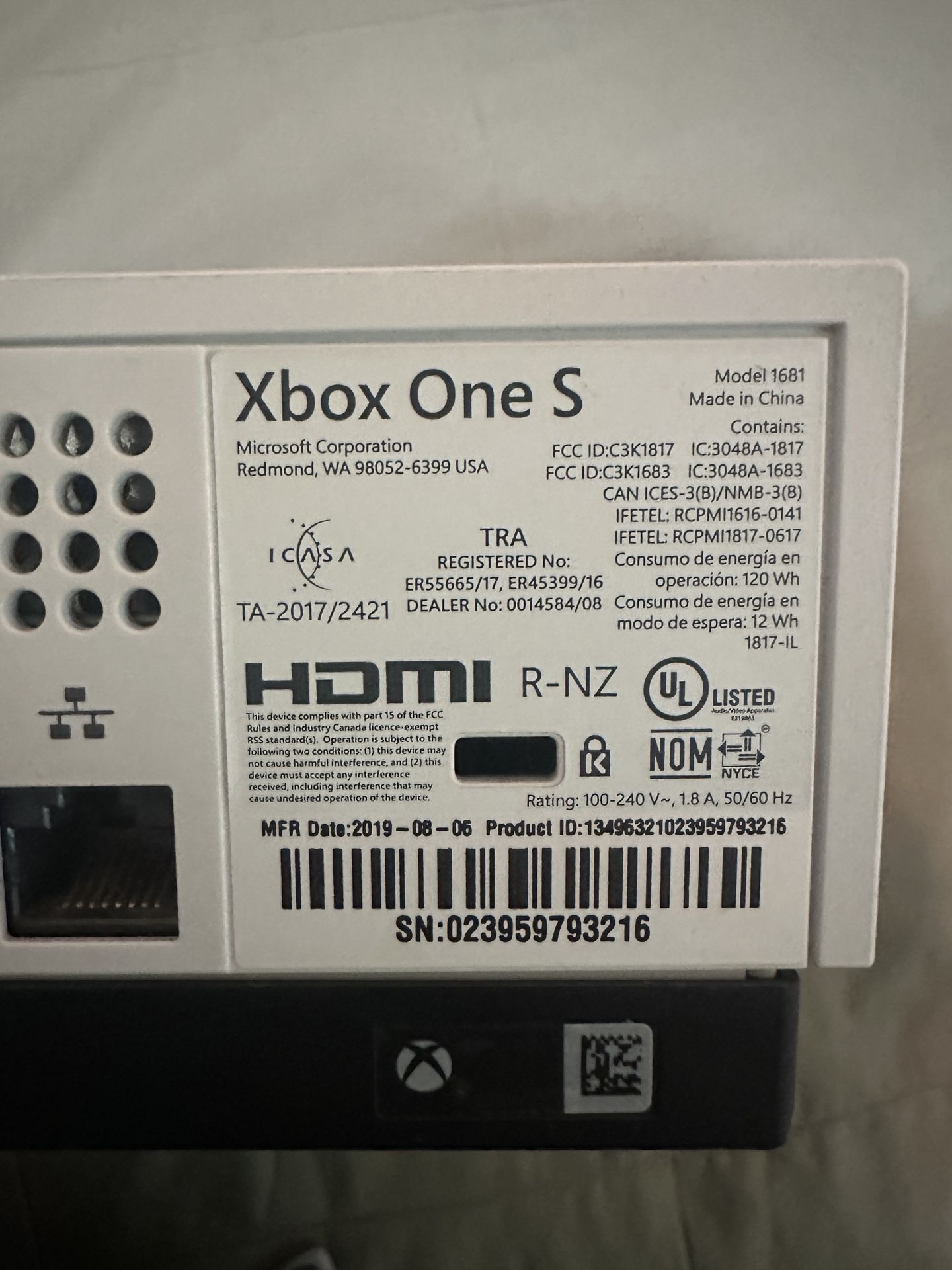 Xbox One S Console