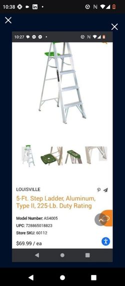 Aluminum 5 Foot Ladder