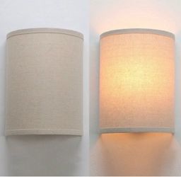 Set of 2 Industrial Fabric Wall Lamp for Bedroom Living Room Corridor Study Color:Linen Brand New still in the box E822