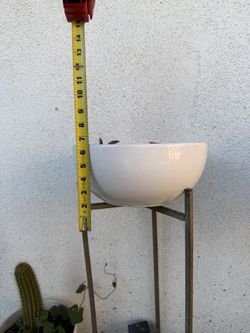 White Ceramic Planter Bowl