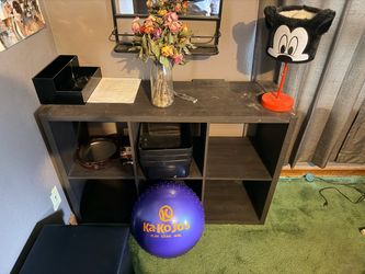 Dark Gray Cube Storage Shelf Unit