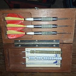 Vintage Throwing Darts W/ Dart board