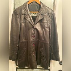 Vintage Kit Leather Blazer size Medium 