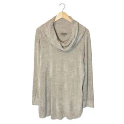 Barefoot Dreams CozyChic Ultra Lite Coastal Cowl Neck Tunic S Cozy Long Sweater - Size Medium - Brand New 