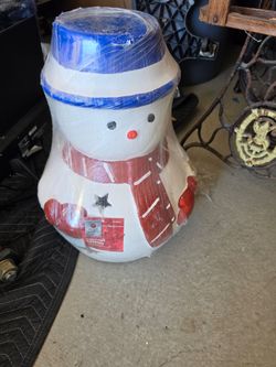 Ceramic Snowman Luminary Holiday Decoration $100 each