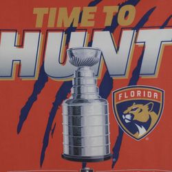 Florida Panthers Stanley Cup Rally Towel From Last Season Cup. NHL Hologram On It. Officially Licensed Item