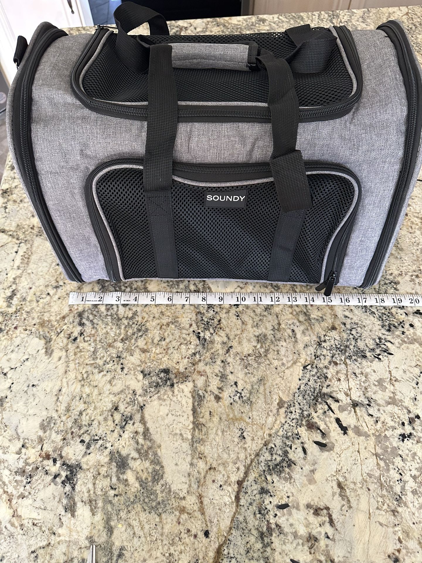 Soundy Dog Carrier Cat Carriers Airline Approved Pet Carrier for Small Medium Dogs Cats Under 15Lbs Puppies Collapsible Soft Sided TSA Travel Puppy Ca