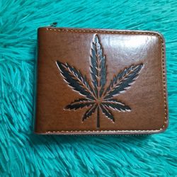 Wallet Leaf Design With Zipper 