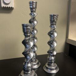 Silver Candle Holder Set