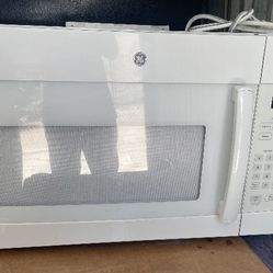 GE White Microwave Over The Range