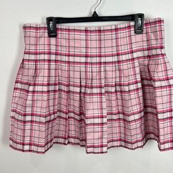 Pink plaid Skirt No Boundaries size 19