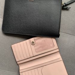 Like New leather Kate spade Clutch And Wallet 